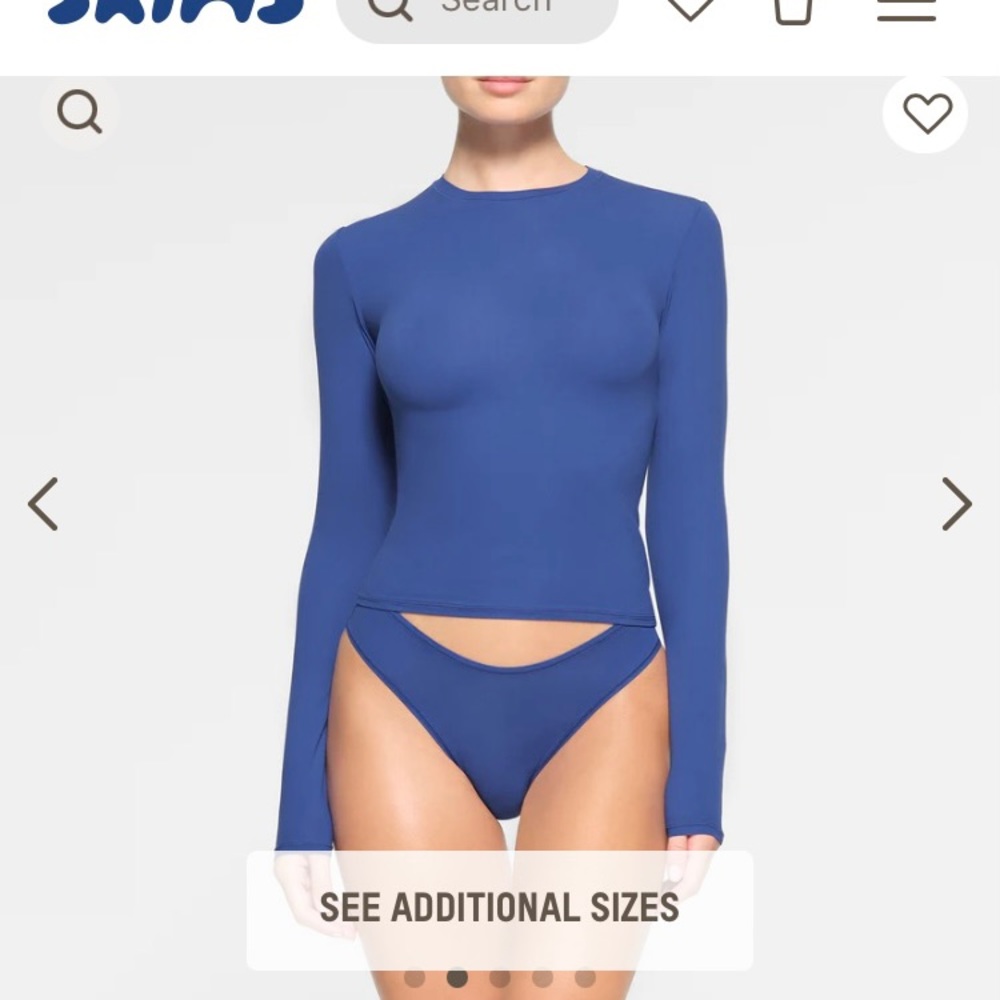 SKIMS fits everybody long sleeve in sapphire